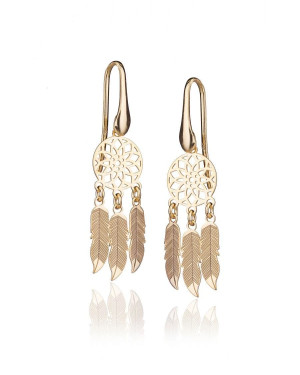 Gold Plated Dreamcatcher Earrings