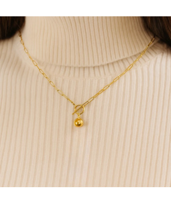 Gold-plated necklace BALL