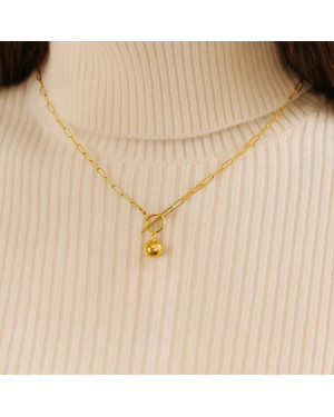 Gold-plated necklace BALL