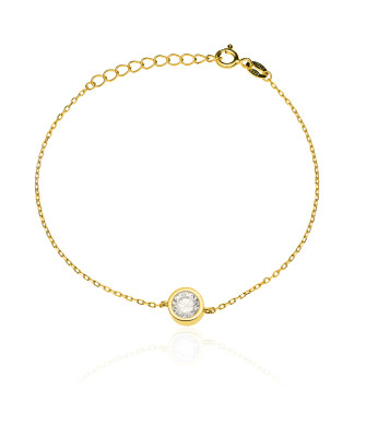 Gold-plated bracelet large STONE