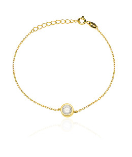 Gold-plated bracelet large STONE