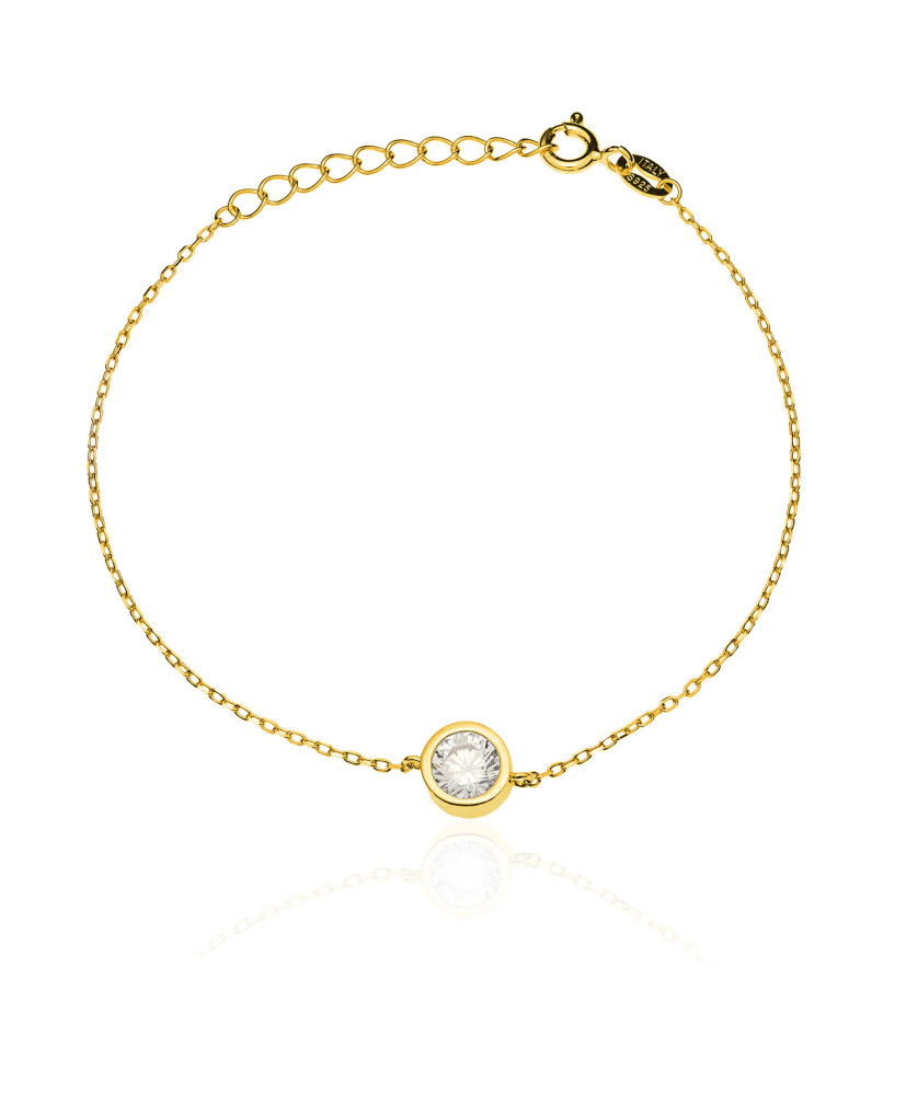 Gold-plated bracelet large STONE