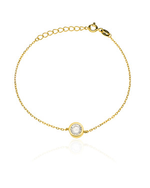 Gold-plated bracelet large STONE