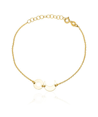 Gold bracelet CIRCLE MOON