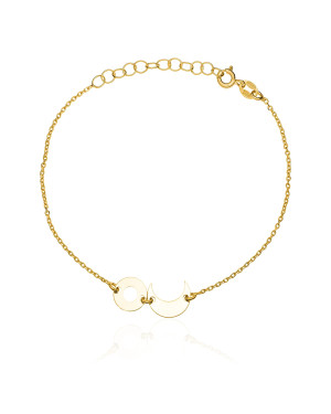 Gold bracelet CIRCLE MOON