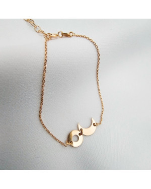 Gold bracelet CIRCLE MOON