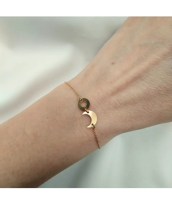 Gold bracelet CIRCLE MOON