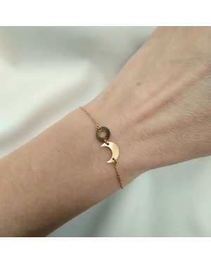 Gold bracelet CIRCLE MOON