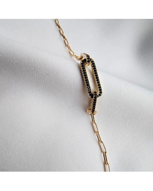 Gold-plated bracelet BLACK STONES