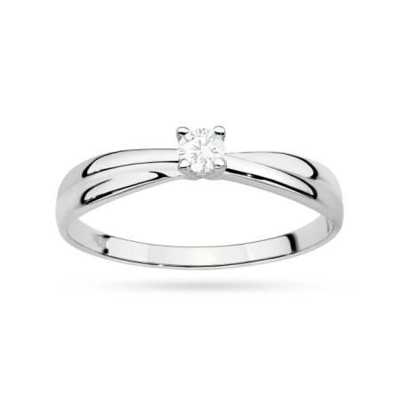Gold ring with a diamond 0.30ct, certificate