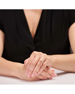 Złoty pierścionek 14k cyrkonie
