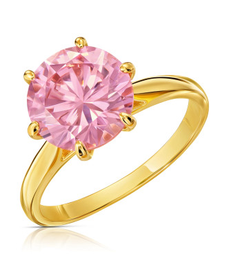 Ring with a large 8k pink stone