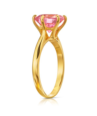 Ring with a large 8k pink stone