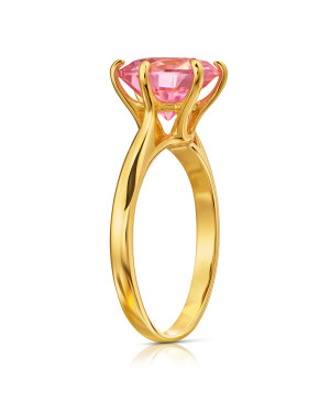 Ring with a large 8k pink stone