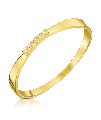 Ring band 14k delicate stones