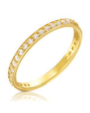 14k Gold Ring With Cubic Zirconia All Around – Elegant Fine Jewellery