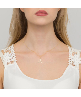 Gold pendant 14k (14k) large A diamond