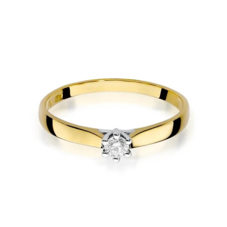 Gold ring with diamond EY-222 0.10ct | GoldJewellery