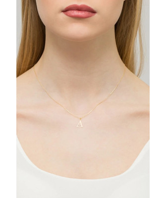 Gold celebrity necklace 14k (14k) small A diamond