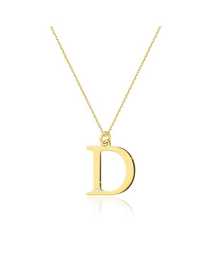 Gold celebrity necklace 14k (14k) small D diamond