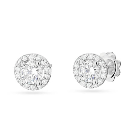 585 gold flower earrings with a 0.20ct diamond GoldJewellery