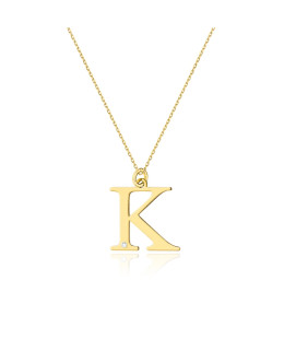 Złota celebrytka próba 14k (14k) małe K brylant