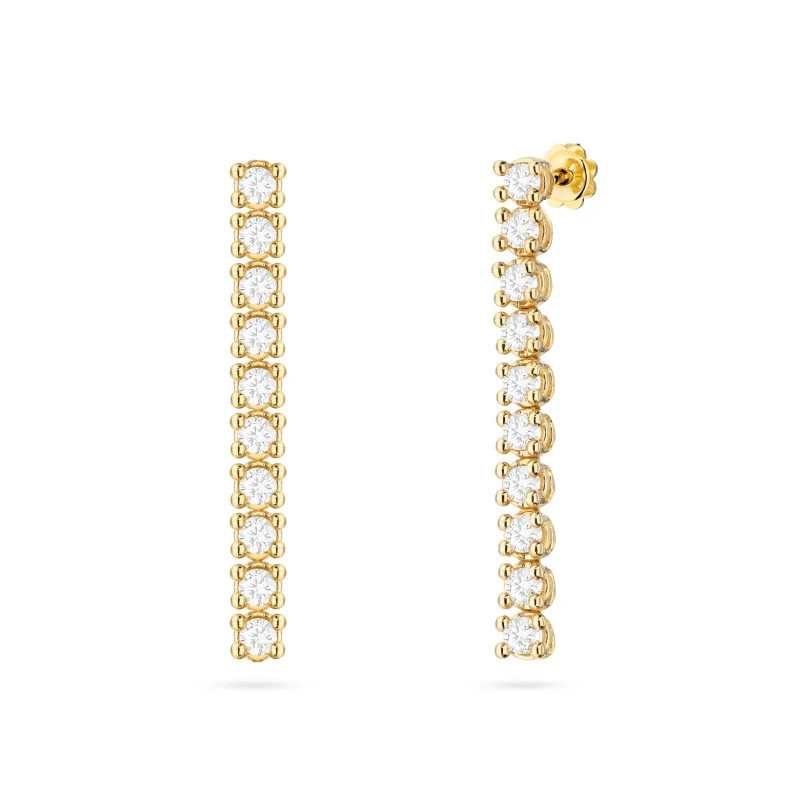 585 gold flower earrings with a 0.20ct diamond GoldJewellery 585 gold flower earrings with a 0.20ct diamond GoldJewellery
