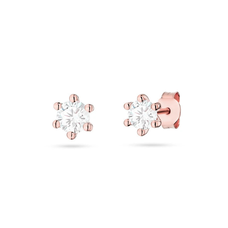 585 gold flower earrings with a 0.20ct diamond GoldJewellery 585 gold flower earrings with a 0.20ct diamond GoldJewellery