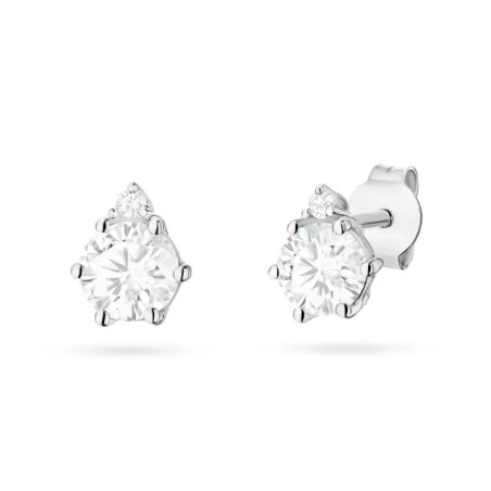 585 gold flower earrings with a 0.20ct diamond GoldJewellery