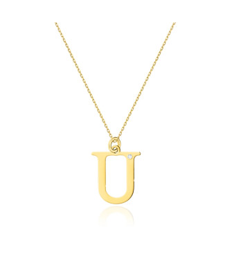 14k gold celebrity test (14k) small U diamond