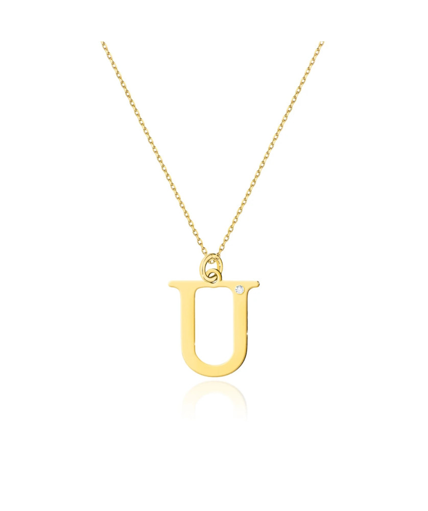 14k gold celebrity test (14k) small U diamond