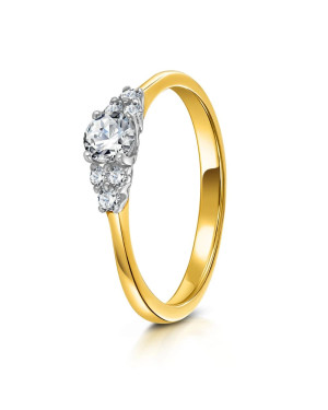 Engagement ring with cubic zirconia 14k