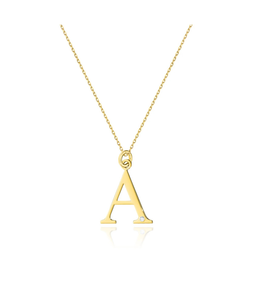 Gold celebrity necklace 14k (14k) large A diamond