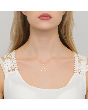 Gold celebrity necklace 14k (14k) large A diamond