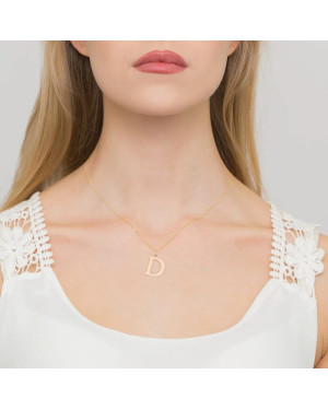 Gold celebrity necklace 14k (14k) large D diamond