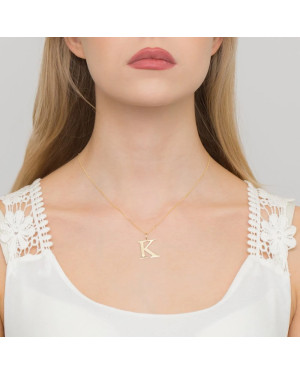 Gold celebrity 14k (14k) large K diamond