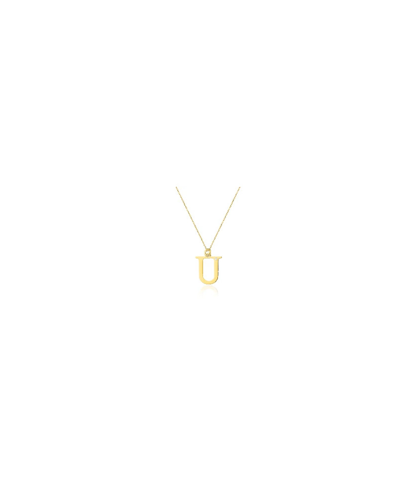 Gold celebrity necklace 14k (14k) large U diamond