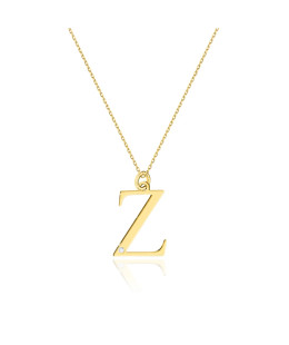 Złota celebrytka próba 14k (14k) duże Z brylant