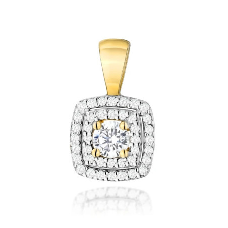 585 gold flower earrings with a 0.20ct diamond GoldJewellery
