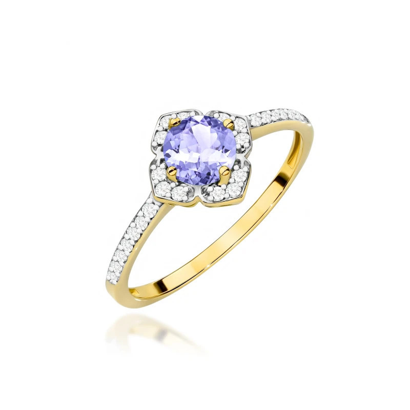 585 gold ring with a 0.50ct diamond with a certificate GoldJewellery