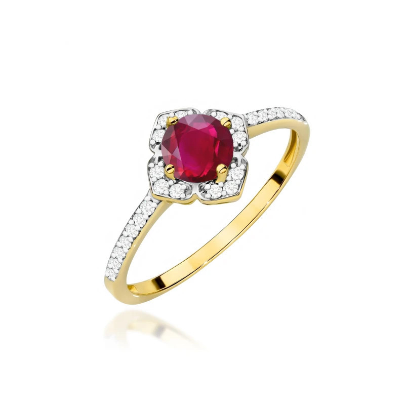 585 gold ring with a 0.50ct diamond with a certificate GoldJewellery