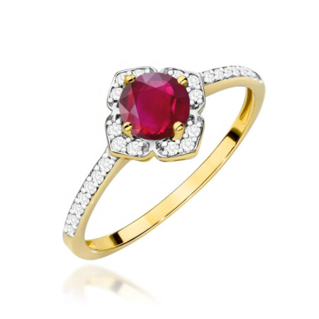 585 gold ring with a 0.50ct diamond with a certificate GoldJewellery