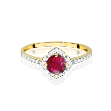 585 gold ring with a 0.50ct diamond with a certificate GoldJewellery