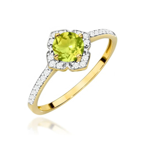 585 gold ring with a 0.50ct diamond with a certificate GoldJewellery