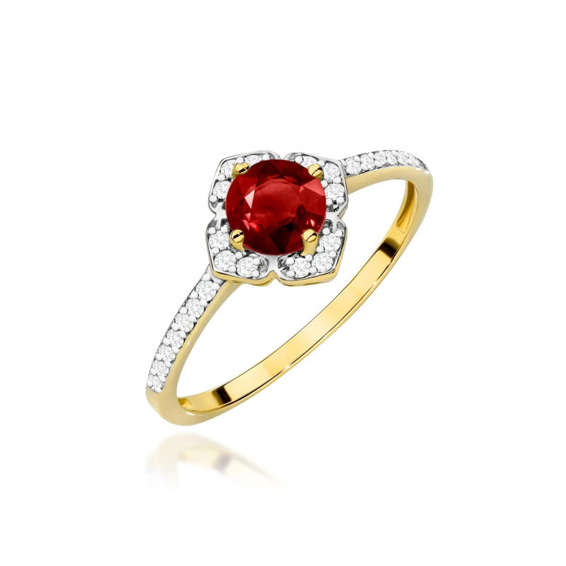 585 gold ring with a 0.50ct diamond with a certificate GoldJewellery