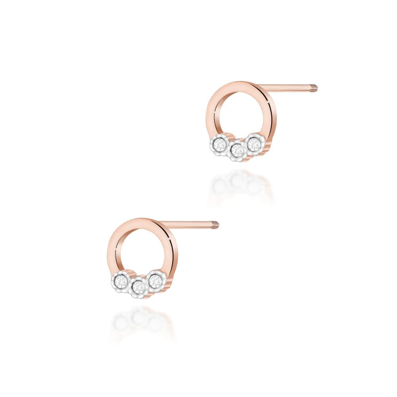 585 gold flower earrings with a 0.20ct diamond GoldJewellery 585 gold flower earrings with a 0.20ct diamond GoldJewellery
