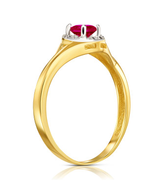 14k ring with red stone