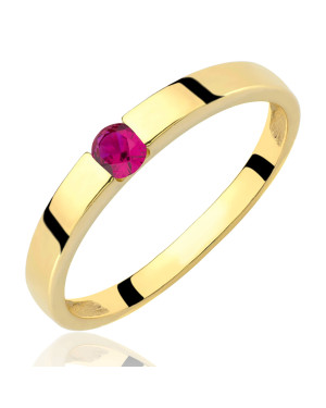 Ring band 14k ruby stone