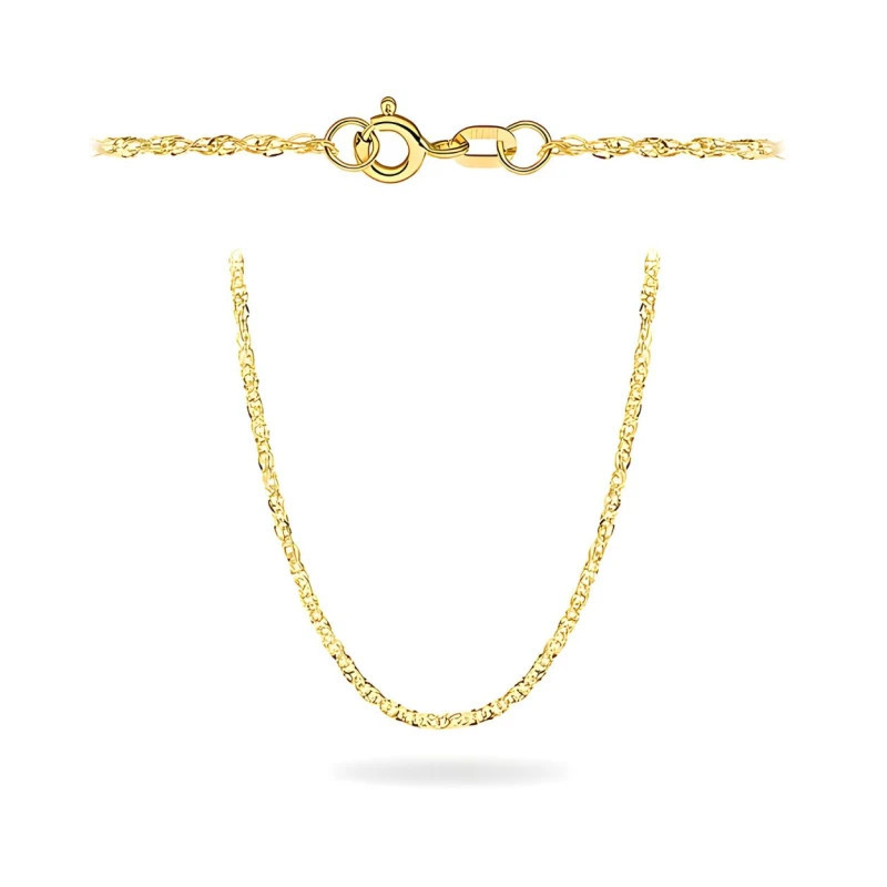 ⭐ Gold chain 585 - Singapore weave 45 cm ♥ GoldJewellery