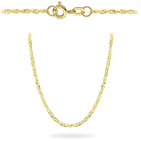 ⭐ Gold chain 585 - Singapore weave 45 cm ♥ GoldJewellery